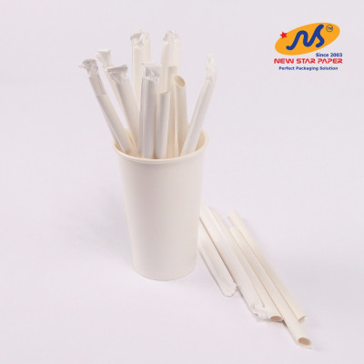 Phi 12 - Túi 100 ống hút giấy làm từ sợi mía có bao gói