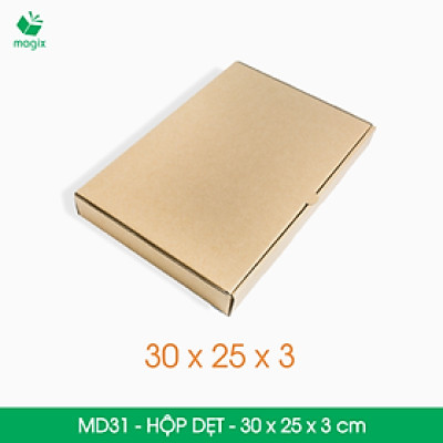 MD31 - 30x25x3 cm - 100 Thùng hộp carton trơn đóng hàng