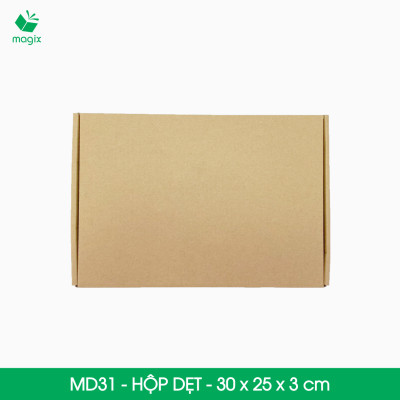 MD31 - 30x25x3 cm - 100 Thùng hộp carton trơn đóng hàng