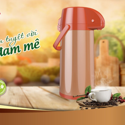 Phích đựng nước cao cấp Rạng Đông dạng nút ấn 2 lít RD-2045 ST2.E- Hàng chính hãng