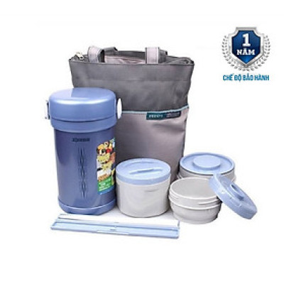 Hộp cơm giữ nhiệt 3 ngăn Zojirushi SL-NC09-AA 0,84L, bảo hành 1 năm, hàng chính hãng
