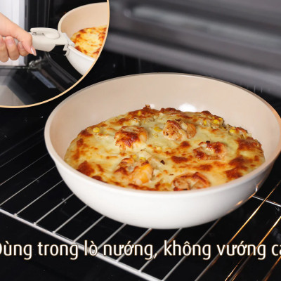 Bộ 3 nồi chảo cán rời Neoflam Hàn Quốc.Bao gồm, nồi 20cm, chảo chiên 24cm, chảo xào đa năng 26cm.