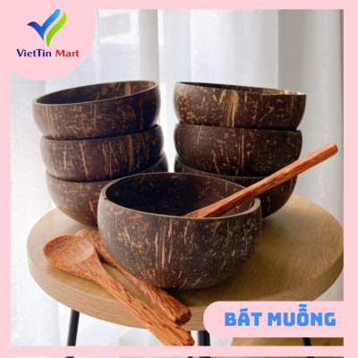 Bát Gáo Dừa Và Thìa Gỗ Tự Nhiên VIETTIN MART