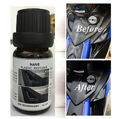 Phục hồi nhựa nhám Plastic Remove làm mới và dưỡng nhựa đen otô, xe may cũ chai 10ml Nhật Bản