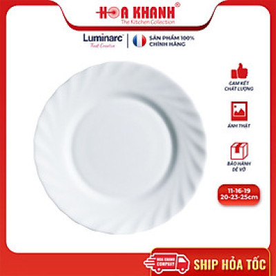 Đĩa Chấm Thủy Tinh Luminarc Diwali Trianon Trắng 11cm - 1 đĩa - N3649