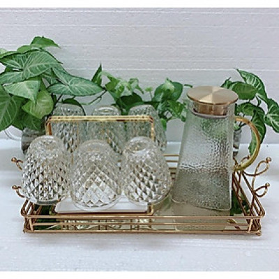 SET BÌNH, CỐC THỦY TINH, KHAY VÀ GIÁ ÚP CỐC