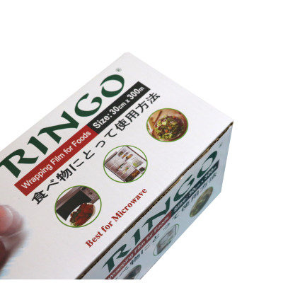 Màng bọc thực phẩm Ringo PVC cuộn lớn ST412/ST418/ST612, dùng được trong tủ lạnh, lò vi sóng, có lưỡi cắt tiện lợi