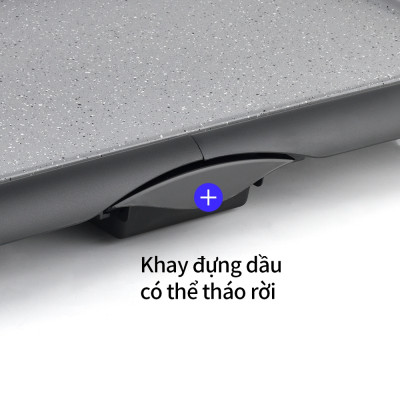 Bếp Nướng Điện LocknLock Electric Grill Pan EJG262BLK 2000W, Hàng Chính Hãng, Có Tay Cầm - JoyMall