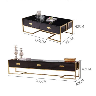 Bàn trà Fazio đen IBIE