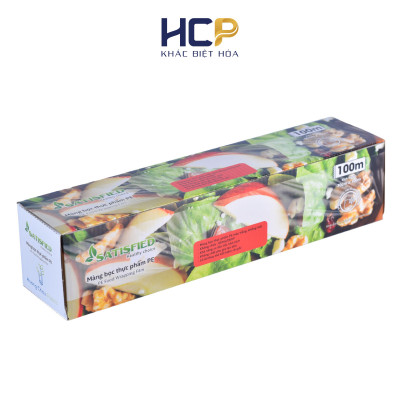 Hộp Màng Bọc Thực Phẩm PE SATIS 30cm x 100m Không Chứa Chất Phụ Gia Gây Hại Sức Khỏe Dùng Được Cho Lò Vi Sóng