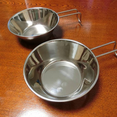 Tô inox có tay cầm Echo Metal (Φ12/ Φ13/ Φ16cm) - Hàng nội địa Nhật Bản