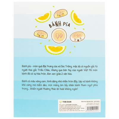 Giấy Kê Tay Tập Bánh Việt - The Sun - Bánh Pía - Màu Xanh Dương