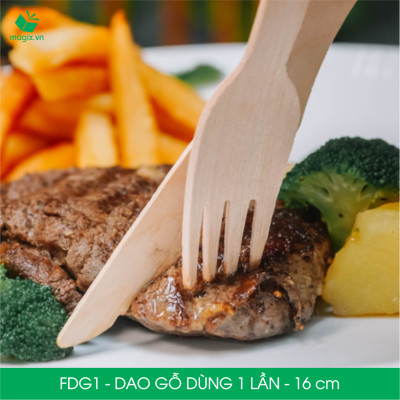 FDG1 - Combo 100 Dao gỗ dài 16 cm dùng 1 lần tiện lợi thân thiện môi trường