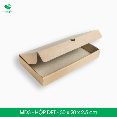 MD3 - 30x20x2.5cm - 25 Thùng hộp carton trơn đóng hàng
