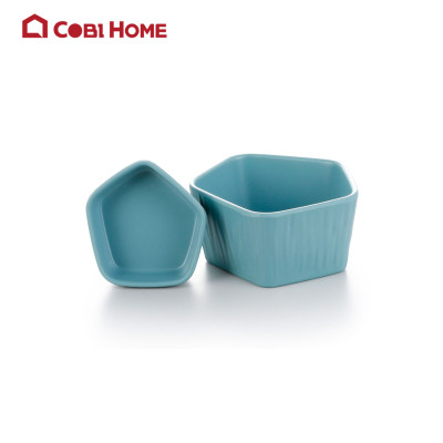 chén tứ giác bằng melamine cao cấp màu xanh 9.2cm
