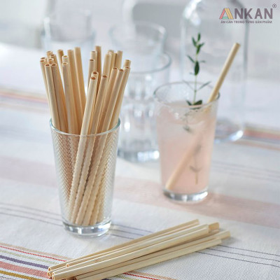 Combo 50 ống hút tre tái sử dụng dùng cho ly cao nước ép sinh tố