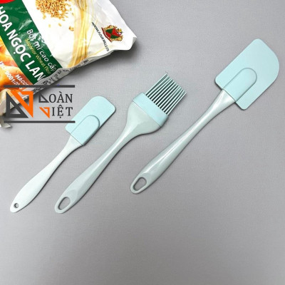 (COMBO 3 MÓN)Dụng cụ làm bánh, nấu ăn - Bộ Cọ Vét Silicon C.Lượng, Chịu Nhiệt Chất lượng. Chuyên phục vụ Sp Gia dụng, Kh