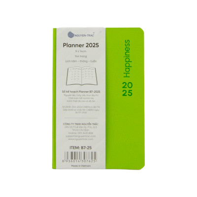Sổ Lịch Planner 2025 - B7 - Nguyễn Trắc