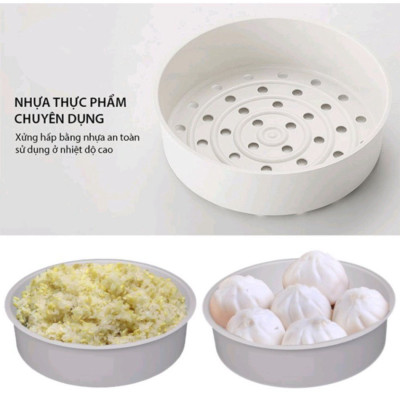 Khay Hấp Thức Ăn Nhựa PP Nguyên Sinh Việt Nhật Không Chứa BPA Sản Xuất Theo Tiêu Chuẩn Nhật Bản , An Toàn Cho Sức Khỏe Người Dùng - Hàng Việt Nam