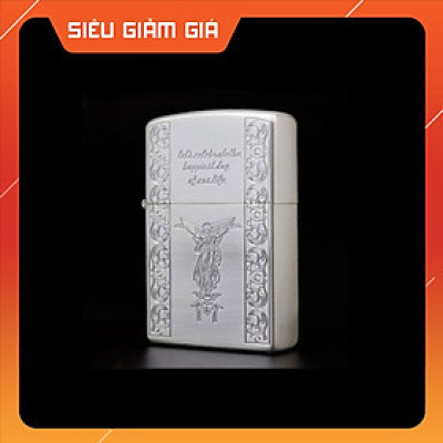 Hột Quẹt Bật Lửa Xăng Đá Chief CF1212Y Khắc Họa Hình Ảnh Thiên Thần Đẹp Độc Lạ Nắp Kín Giữ Xăng Tốt