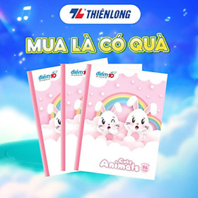 Bộ 5 Tập học sinh 200 trang 4 ô ly ngang 60 gsm Điểm 10 TP-NB066 (hình ngẫu nhiên)