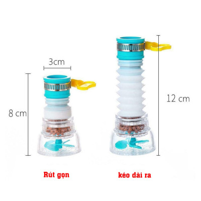 Đầu Vòi Nước - Bộ Đầu Lọc Nước Tăng Áp Từ Vòi Xoay 360 Độ Giao Màu Ngẫu Nhiên