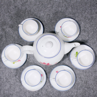 Bộ bình trà Sen Hồng gốm sứ Bát Tràng