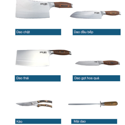 Bộ dao Spelier 7 món cao cấp - hàng chính hãng