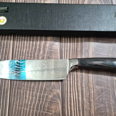 DAO - DAO BẾP NHẬT BẢN SANTOKU THÉP DAMASCUS MÃ A7 DT116 nt topcomshop vn