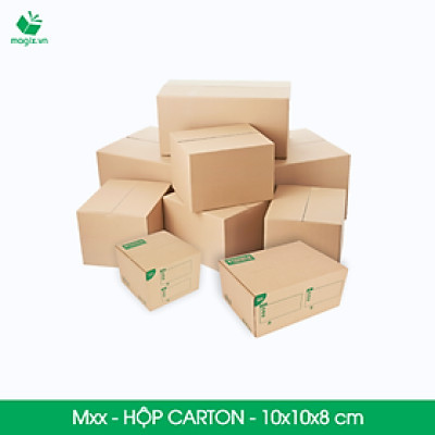 Hộp 10x10x8 cm - Combo 20 thùng hộp carton đóng hàng - tùy chọn chất lượng