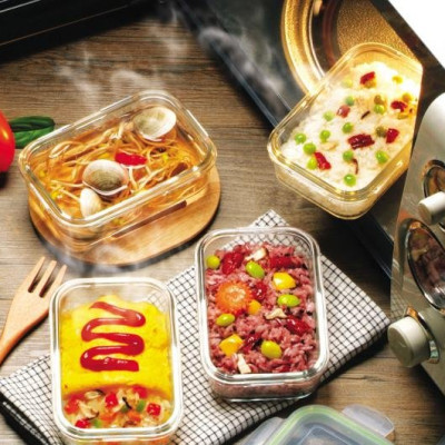 Bộ 2 hộp đựng cơm thức ăn ,trữ thực phẩm thủy tinh chịu nhiệt COBA