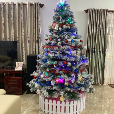 Cây thông noel 3 loại lá phủ tuyết cao 120cm - Tán dày và đẹp, cây thông chắc chắn và dể tháo lắp