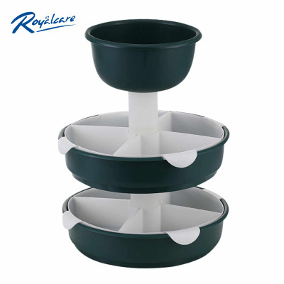 Khay đựng thức ăn , hoa quả , rau ăn lẩu đa năng Royal Care KL-2 xoay 360 độ nhiều ngăn phân loại thực phẩm