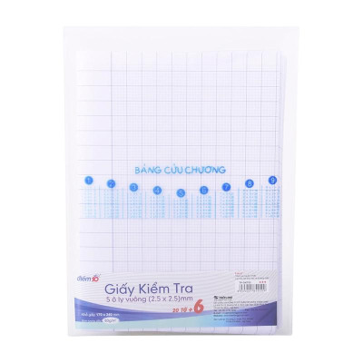 Giấy Kiểm Tra Điểm 10 5 Ôly Vuông - Thiên Long TP-GKT03