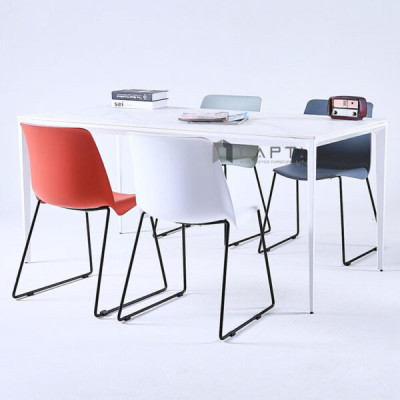 Ghế tiếp khách văn phòng thân nhựa chân sắt Ghế ăn cafe nhựa PP đẹp đơn giản HCM CC1550-S