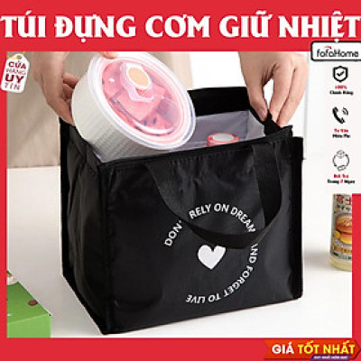 Túi Đựng Cơm Giữ Nhiệt Size Lớn Túi Vải Giữ Nhiệt Chống Thấm Mang Đựng Hộp Cơm Văn Phòng Đồ Dùng Tiện Ích Có Khóa Giao Hoạ Tiết Ngẫu Nhiên