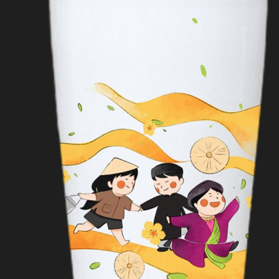 Set Nguyệt Nhi ( Bộ Ly sứ 6" Thành Ý cao cấp Long Phương )