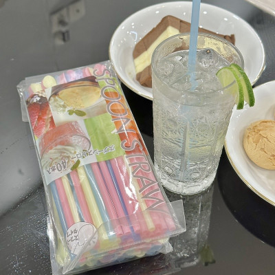 Set 40 chiếc ống hút có đầu khuấy Elexible Straw Ø6x210mm - Hàng Nội Địa Nhật Bản