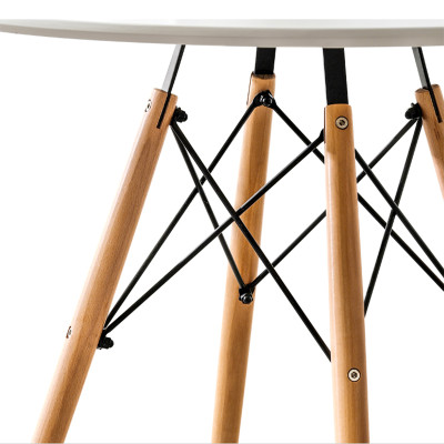 Bàn café hình tròn chân gỗ cách điệu ECOFURNIX BG215