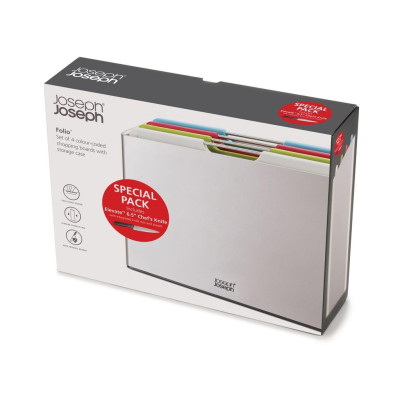 Bộ thớt Joseph Joseph 003406 - Folio Silver Regular Free Knife