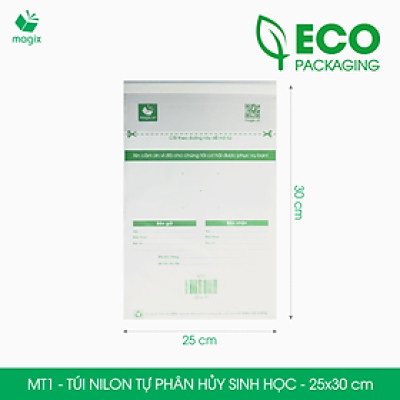 MT1 - 30x25 cm - 300 Túi nilon (tự phân hủy sinh học) đóng hàng