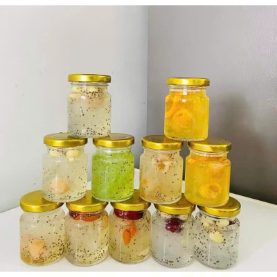 Bộ 5 Hũ Thủy Tinh Tròn Nắp Thiếc 70ML - Dùng Chưng Yến, Đựng Gia Vị, Làm Sữa Chua - HÀNG CHÍNH HÃNG MINIIN