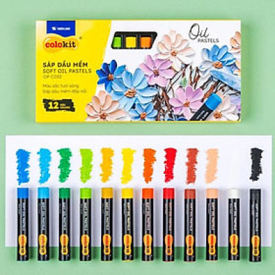 Hộp 12 Bút Sáp Dầu Thân Tròn - Soft Oil Pastels - Colokit OP-C032