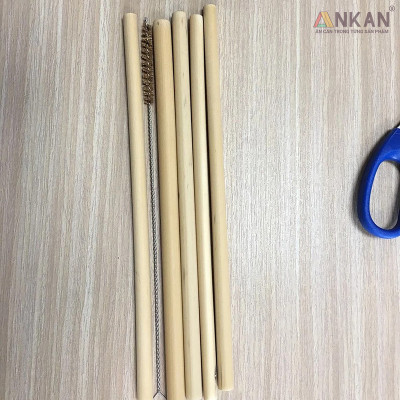 Ống hút tre 24cm tái sử dụng dùng cho ly cao, nước ép, sinh tố