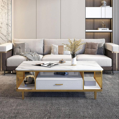 [Trả góp 0%] Bàn trà Felice trắng IBIE nhiều tùy chọn