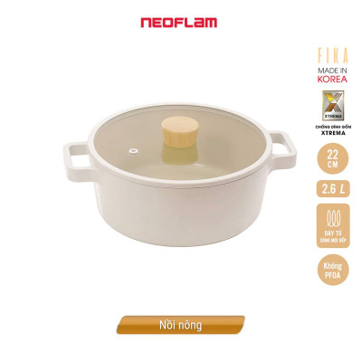 [Hàng chính hãng] Bộ 2 nồi Neoflam Fika Hàn Quốc gồm quánh 18cm & nồi nông 22cm. Made in Korea. Hàng có sẵn giao ngay
