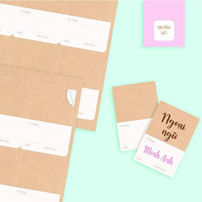 Bộ 24 Nhãn Vở B - Linh Lan