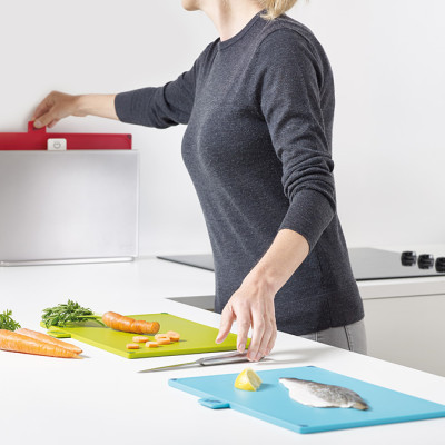 Bộ Thớt Lớn 4 Cái Joseph Joseph 601343 - Index Chopping Board Large (Silver)