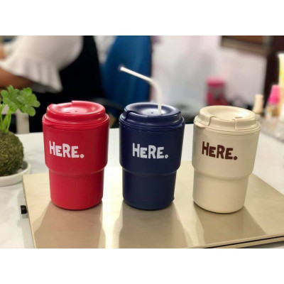 Cốc giữ nhiệt có nắp xoay HERE 320ml cao cấp tiện dụng - Hàng nội địa Nhật Bản. 