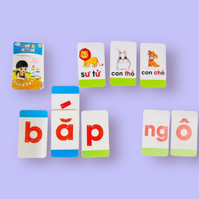 Flashcard- Bộ Thẻ Chữ Cái và Chữ Ghép giúp bé nhận biết mặt chữ và đọc dễ dàng